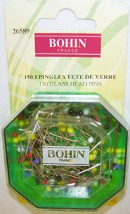 Bohin 26589 Glass Head Fine Pin Size 20 - 1 1/4in (150)